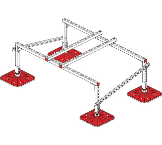 Опорная конструкция для установки оборудования Система КМ TECHNORAPTOR FOOT 1500x1000 тип 1 TR0023 KM-TR-F-SSEI-1500-1000-1 1