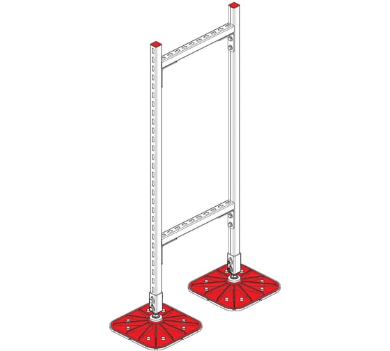 Опорная конструкция для горизонтальных прямоугольных воздуховодов и металлических лотков кабеленесущих систем Система КМ TECHNORAPTOR FOOT 500x1500 TR0094 KM-TR-F-SSHRAD-500-1500 1