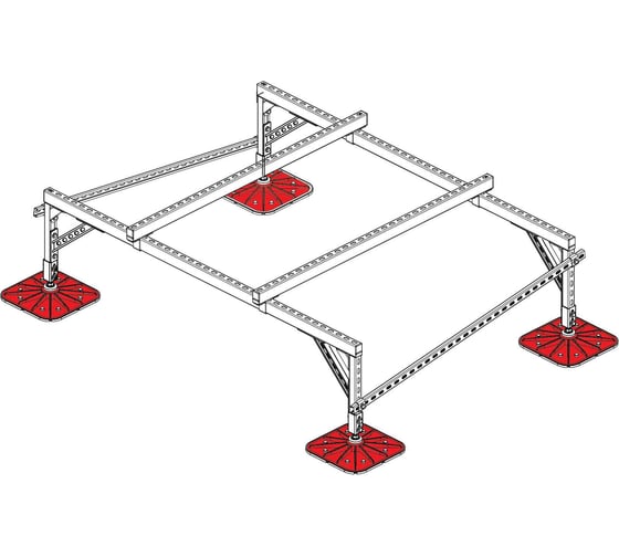 Опорная конструкция для установки оборудования Система КМ TECHNORAPTOR FOOT 2000x1500 тип 2 TR0042 KM-TR-F-SSEI-2000-1500-2 1