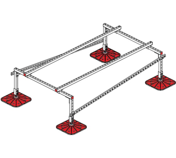 Опорная конструкция для установки оборудования Система КМ TECHNORAPTOR FOOT 1200x2000 тип 1 TR0013 KM-TR-F-SSEI-1200-2000-1 1