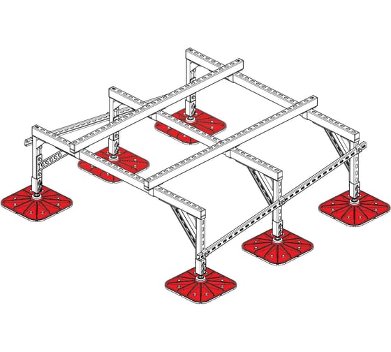 Опорная конструкция для установки оборудования Система КМ TECHNORAPTOR FOOT 1500x1500 тип 3 TR0027 KM-TR-F-SSEI-1500-1500-3 1