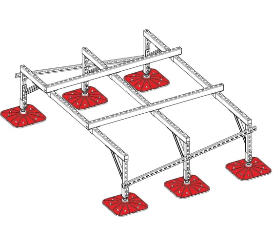 Опорная конструкция для установки оборудования Система КМ TECHNORAPTOR FOOT 2000x1500 тип 1 TR0041 KM-TR-F-SSEI-2000-1500-1 1