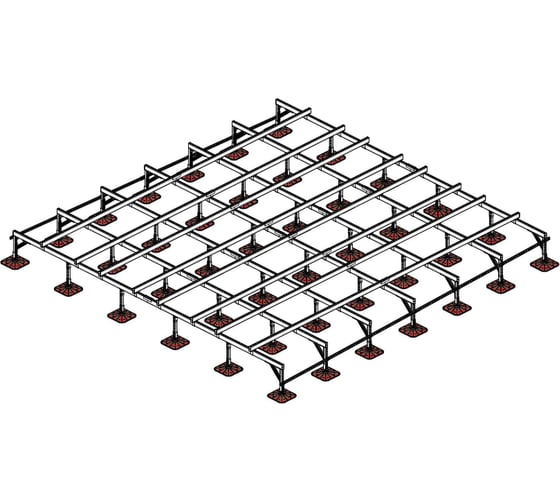Опорная конструкция для установки оборудования Система КМ TECHNORAPTOR FOOT 6000x6000 TR0063 KM-TR-F-SSEI-6000-6000 1
