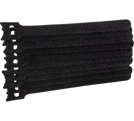 Многоразовая стяжка-липучка DORI 150x12 мм черная 10 шт 42211