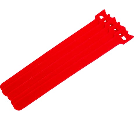 Многоразовая стяжка-липучка DORI 200x12 мм красная 10 шт 42259