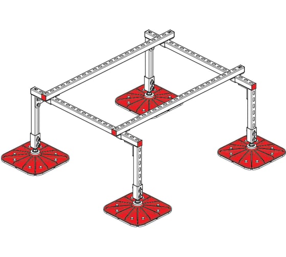 Опорная конструкция для установки оборудования Система КМ TECHNORAPTOR FOOT 1000x1200 TR0002 KM-TR-F-SSEI-1000-1200 1