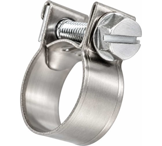 Хомут стяжной силовой АкваВелес MINI оцинкованный W1, диаметр 12-14мм, ширина 8мм (упаковка 10шт) Н0000031459