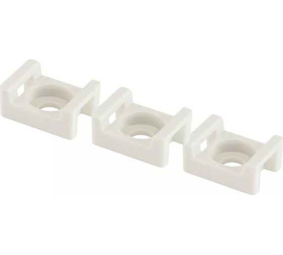 Монтажная площадка с отверстием под хомуты TDM белая, 23x16, 100 шт. SQ0516-0203 1