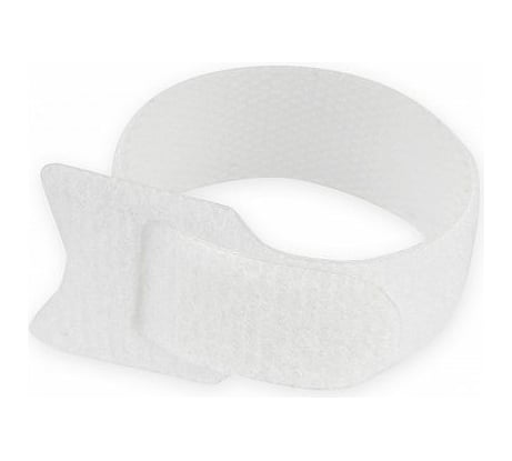 Хомуты-липучки на основе ленты Velcro Cablexpert 110x11 мм, белые, 12 шт. VT-110x11WT