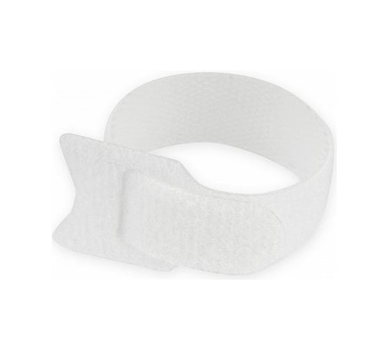Хомуты-липучки на основе ленты Velcro Cablexpert 110x11 мм, белые, 12 шт. VT-110x11WT 1