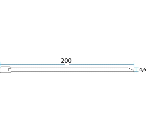 Стальной хомут REXANT 200x4,6 мм, 100 шт. 07-0208-100