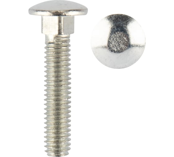 Мебельный болт KRANZ DIN 603, 6x30, 20 кг/ 2296 шт. 1301-0630-1