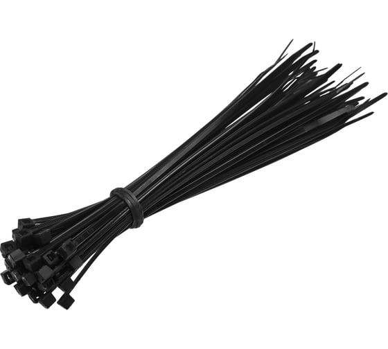 Кабельный хомут duwi нейлон, 350x4,8 мм, черный, 100 шт. 30280 3 1