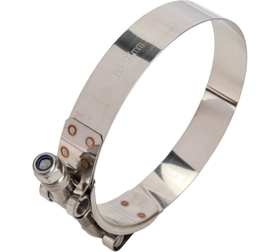 Усиленный хомут TITAN LOCK 89-97 мм, нержав. сталь AISI 304, лента+болт AISI 304 TL89-97RCSS