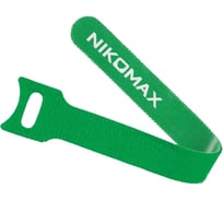 Стяжка-липучка NIKOMAX с мягкой пряжкой, 240x16 мм, зеленая, 10 шт. NMC-CTV240-16-SB-GN-10