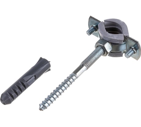 Сантехнический хомут Хоммет 3/8" (14-18 мм) со шпилькой М8х70 и дюбелем 10х50 RUS038