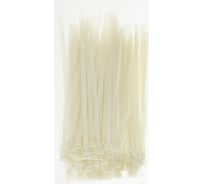 Хомут-стяжки СИМАЛЕНД пластиковые, 7.5x240 мм, белые, упаковка 100 шт. 1973133