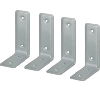 Мебельный усиленный уголок Левша 115x80x40, серебро, 4 шт. У8-5210.С