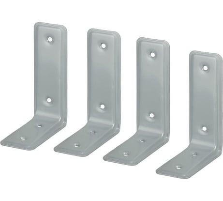 Мебельный усиленный уголок Левша 115x80x40, серебро, 4 шт. У8-5210.С