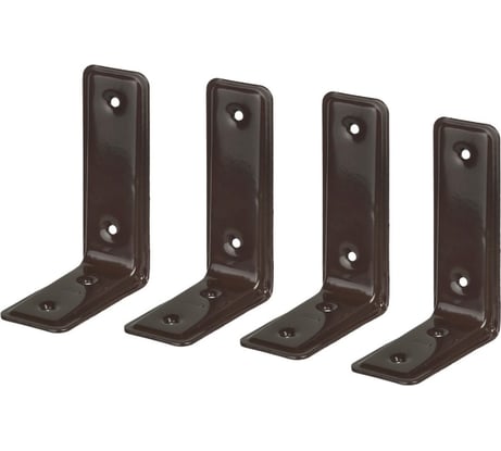 Мебельный усиленный уголок Левша 115x80x40, коричневый, 4 шт. У8-5210.К