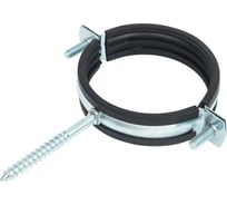 Оцинкованный хомут с резиновым уплотнителем Terma 2.1/2" 74-80 мм, с шурупом 24008 28708