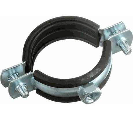 Оцинкованный хомут с резиновым уплотнителем Terma 3/8" 15-19 мм, с гайкой М8 24250 30901