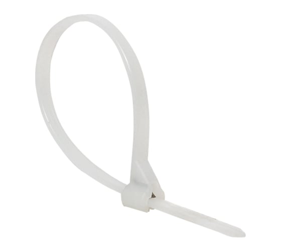 Нейлоновый хомут со стальным зубом EKF PROxima (б), 4x150, 100 шт. plc-fl-ctsbw-4x150 1