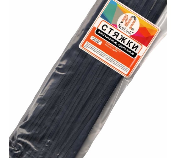 Хомут Netlink nylon 4x300 мм 100 шт черный 00000001110