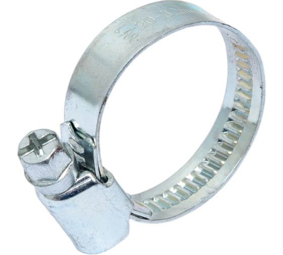Червячный хомут STARFIX 20-32 мм, цинк, DIN 3017, 50 шт. в пакете SM-77900-50