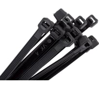 Кабельная стяжка хомут HLT 250x4,8 мм,черный, нейлон, уп. 100 шт. 4670042793725