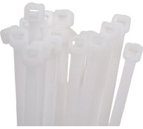 Кабельная стяжка хомут HLT 300x4,8 мм, белый, нейлон, уп. 100 шт. 4670042793374