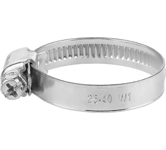 Обжимной хомут MasterProf 9 мм, цинк, 25-40 мм, 2 шт. ИС.140850 1