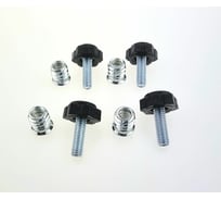 Регулируемая врезная опора с футоркой Элимет М6x17 мм , комплект 4 шт. БП-00002360