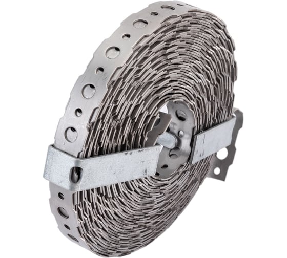 Перфорированная лента VORMANN 16x0,9 мм, 10 м, нержавеющая сталь 011403016