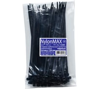 Кабельная стяжка (хомут) Nylon Max нейлоновая, 3.6x150, черный, 100 шт. TY-4X150Bk