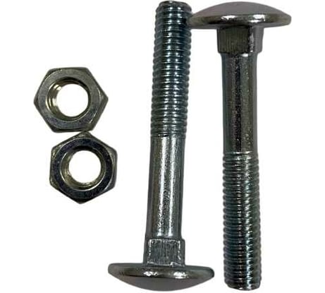 Мебельный оцинкованный болт с гайкой Локри DIN 603 М8x30, 4 шт. 80109