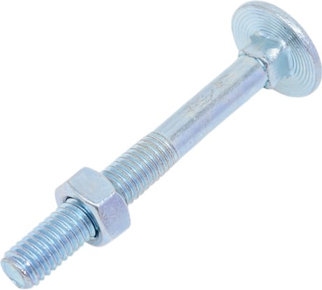 Мебельный оцинкованный болт с гайкой Локри DIN 603 М6x50, 4 шт. М6х50
