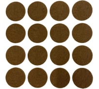 Самоклеящийся фетровый пункт Локри D28 мм, коричневый, 6 шт. 10710