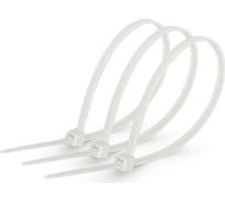 Кабельная стяжка (хомут) КХЭМ 3,5x200 мм, нейлон 6.6, белая, 100 шт. CTW200-100