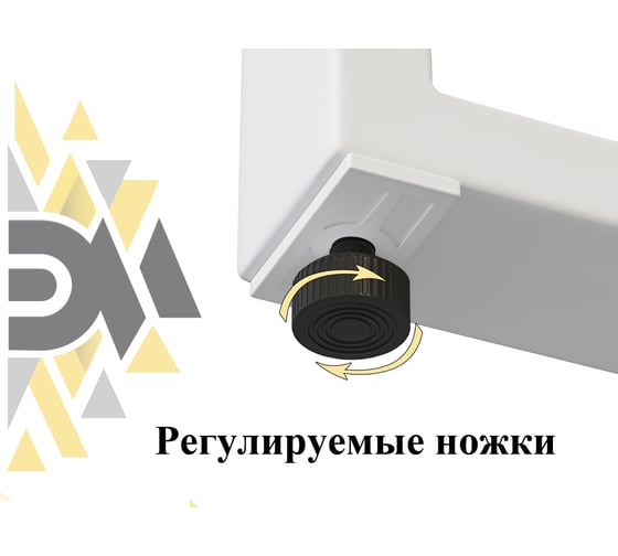 Подстолье (опора) для стола ЭЛИМЕТ 71х55 см, белое, 2 шт. БП-00002441
