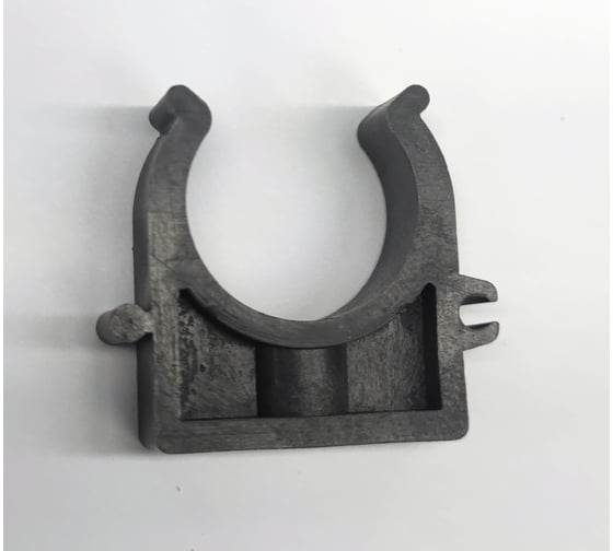 Пластиковая клипса для труб КХЭМ серая, д.25 мм, 100 шт. KLP-25 grey