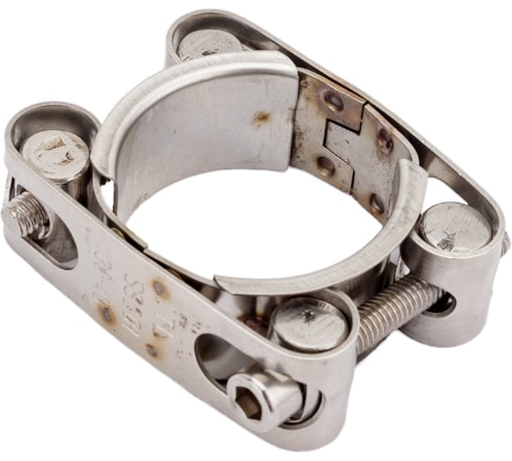 Двухболтовый силовой хомут TITAN LOCK 30-40 мм, нерж. сталь TL30-40DRCSS 1