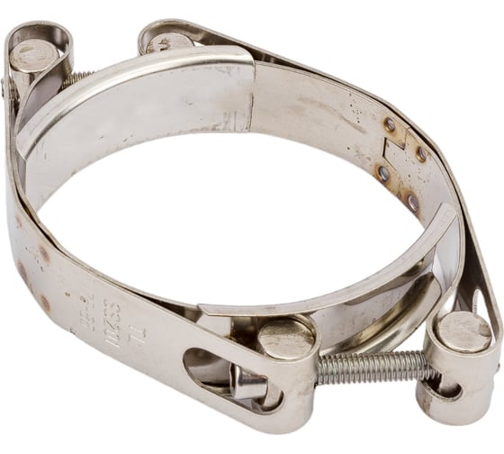 Двухболтовый силовой хомут TITAN LOCK 75-85 мм, нерж. сталь TL75-85DRCSS