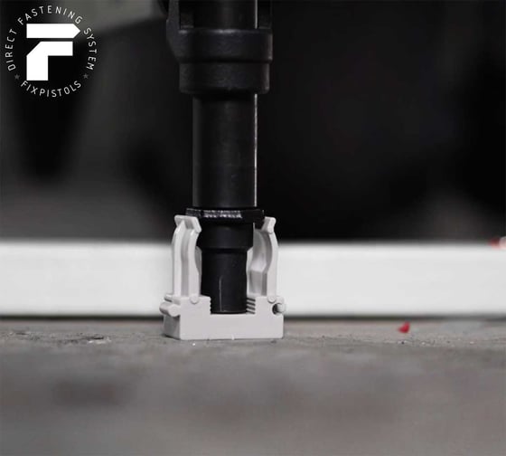 Крепежная клипса для монтажа газовым монтажным пистолетом FIXPISTOLS f-cpe25 серая, 100 шт. 2-2-4-4638