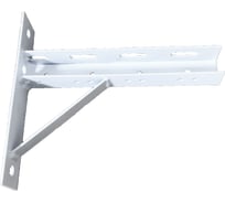 П-образный кронштейн ООО Промекон 200x180 мм, левый, белый 1000000049