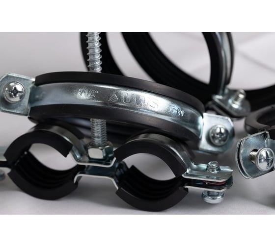 Хомут с EPDM уплотнителем 20-24 мм. UWS (1/2") ДВОЙНОЙ с гайкой М8 134725