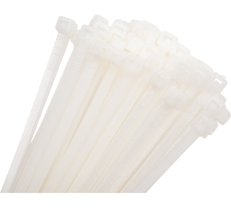 Нейлоновая стяжка хомут ExeGate CV66-100x2.5W нейлон 6.6, 100x2.5 мм, неоткрывающаяся, halogen free, -40...+85C, белая, 100 шт. 253846