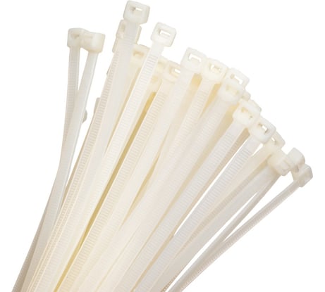 Нейлоновая стяжка хомут ExeGate CV66-300x4.8W нейлон 6.6, 300x4.8 мм, неоткрывающаяся, halogen free, -40...+85C, белая, 100 шт. 292904