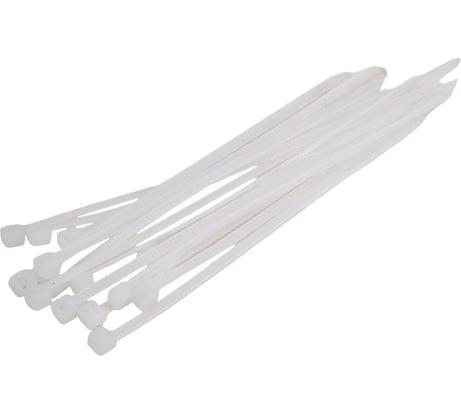 Нейлоновая сверхпрочная стяжка (хомут) SONNEN Power Lock, 2,5x100 мм, белая, 100 шт. 607918