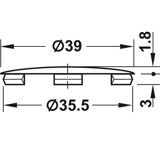 Заглушка Hafele Maxifix коричневая, D=39 мм 262.86.190
